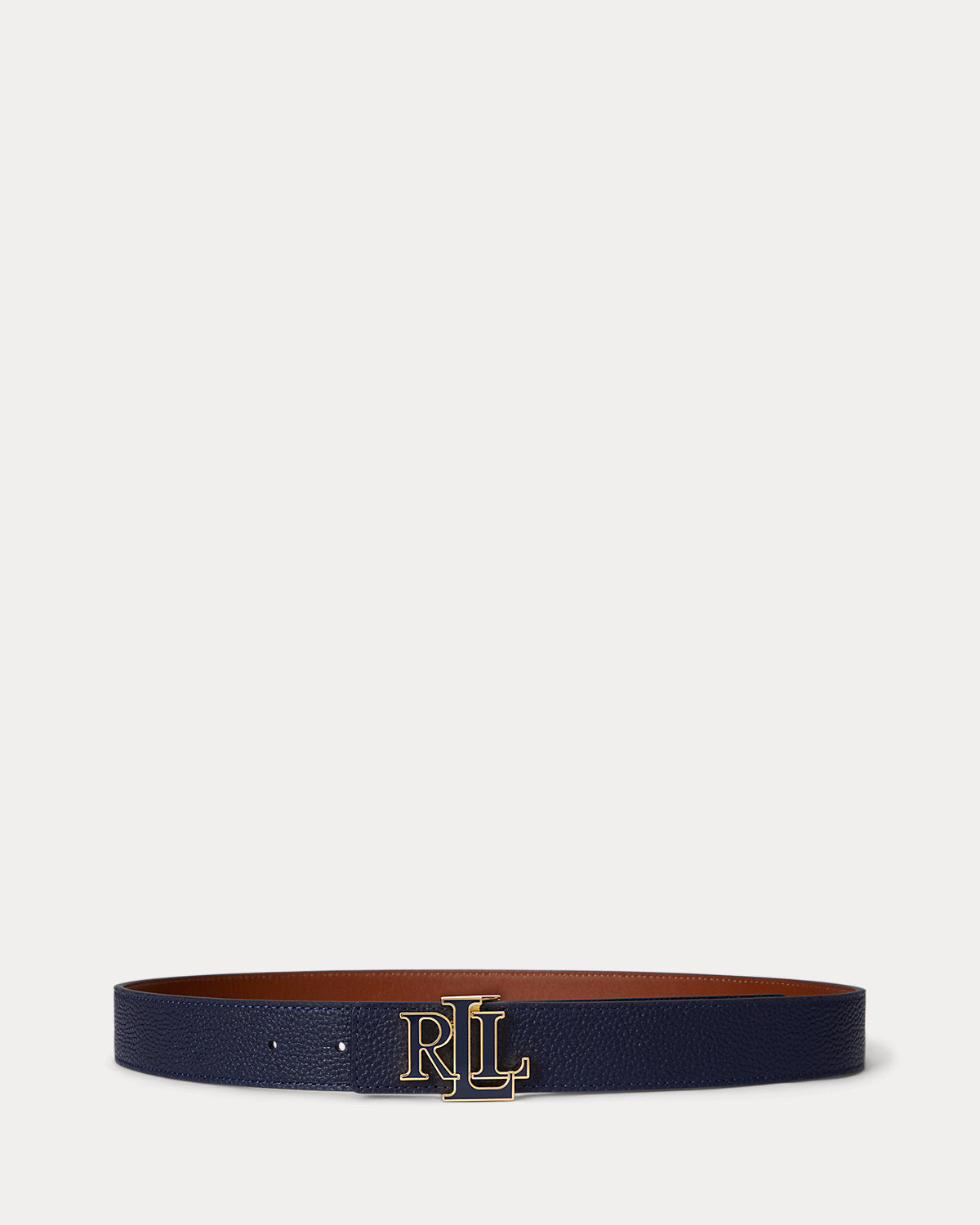Logo Reversible Pebbled Leather Belt