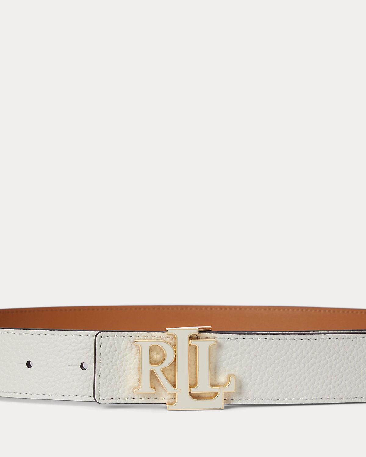 Logo Reversible Pebbled Leather Belt