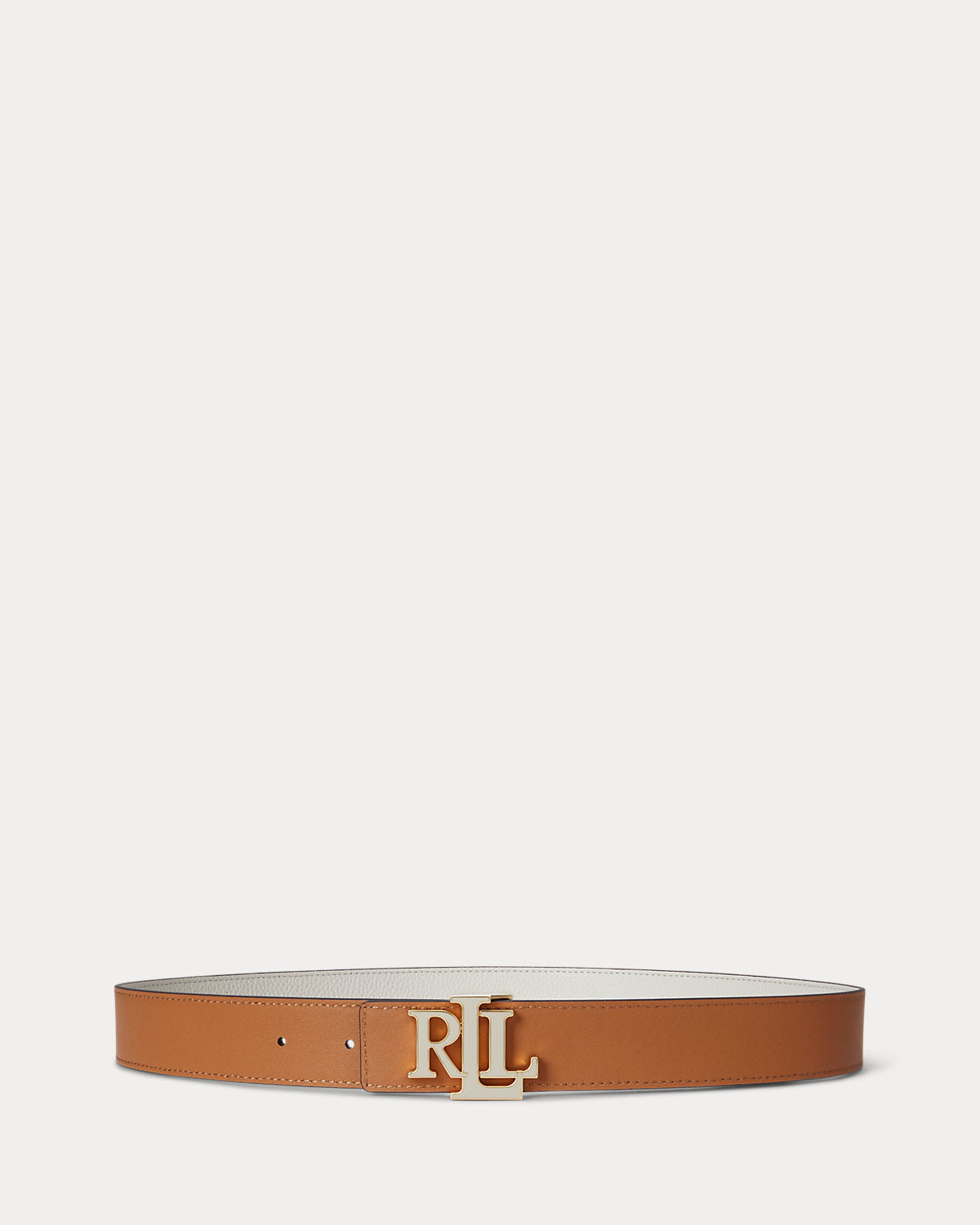 Logo Reversible Pebbled Leather Belt