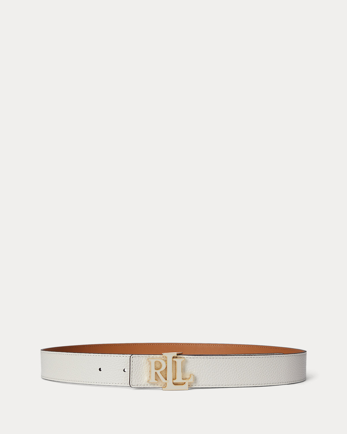 Logo Reversible Pebbled Leather Belt