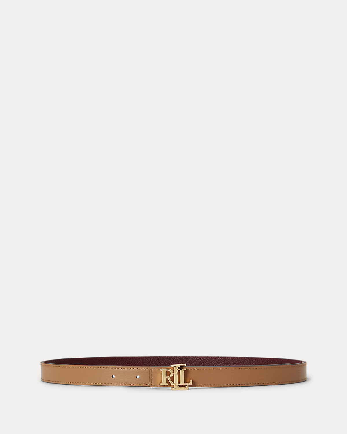 Logo Reversible Leather Skinny Belt