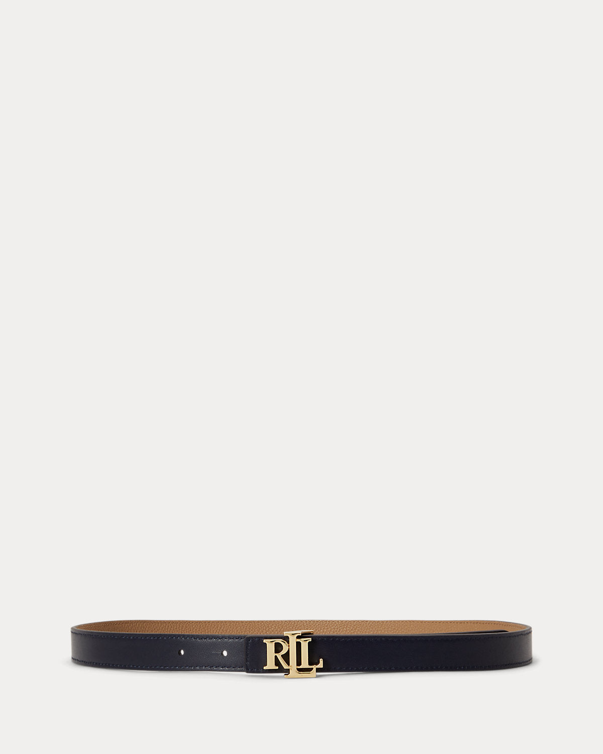 Logo Reversible Leather Skinny Belt
