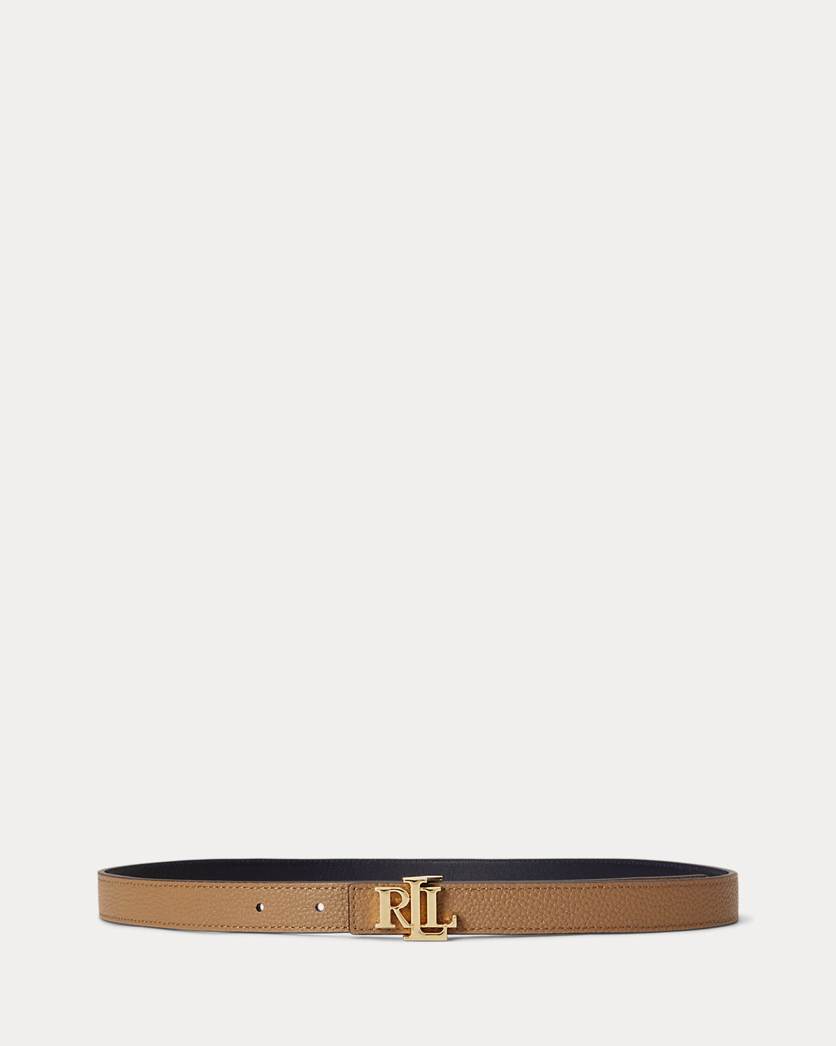 Logo Reversible Leather Skinny Belt