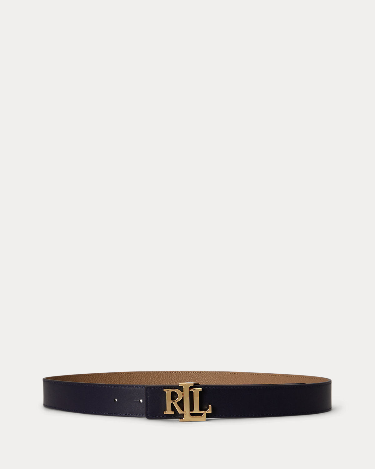 Logo Reversible Pebbled Leather Belt