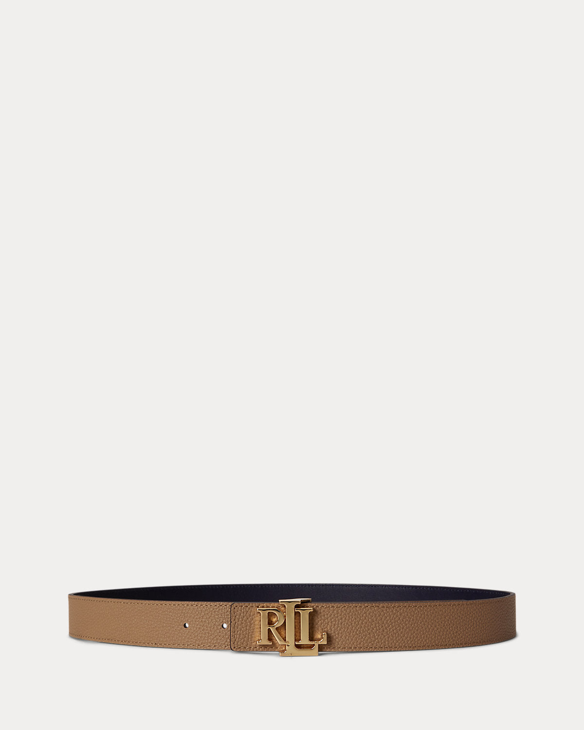 Logo Reversible Pebbled Leather Belt