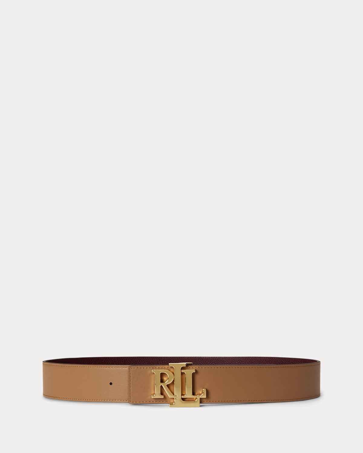 Logo Reversible Leather Wide Belt