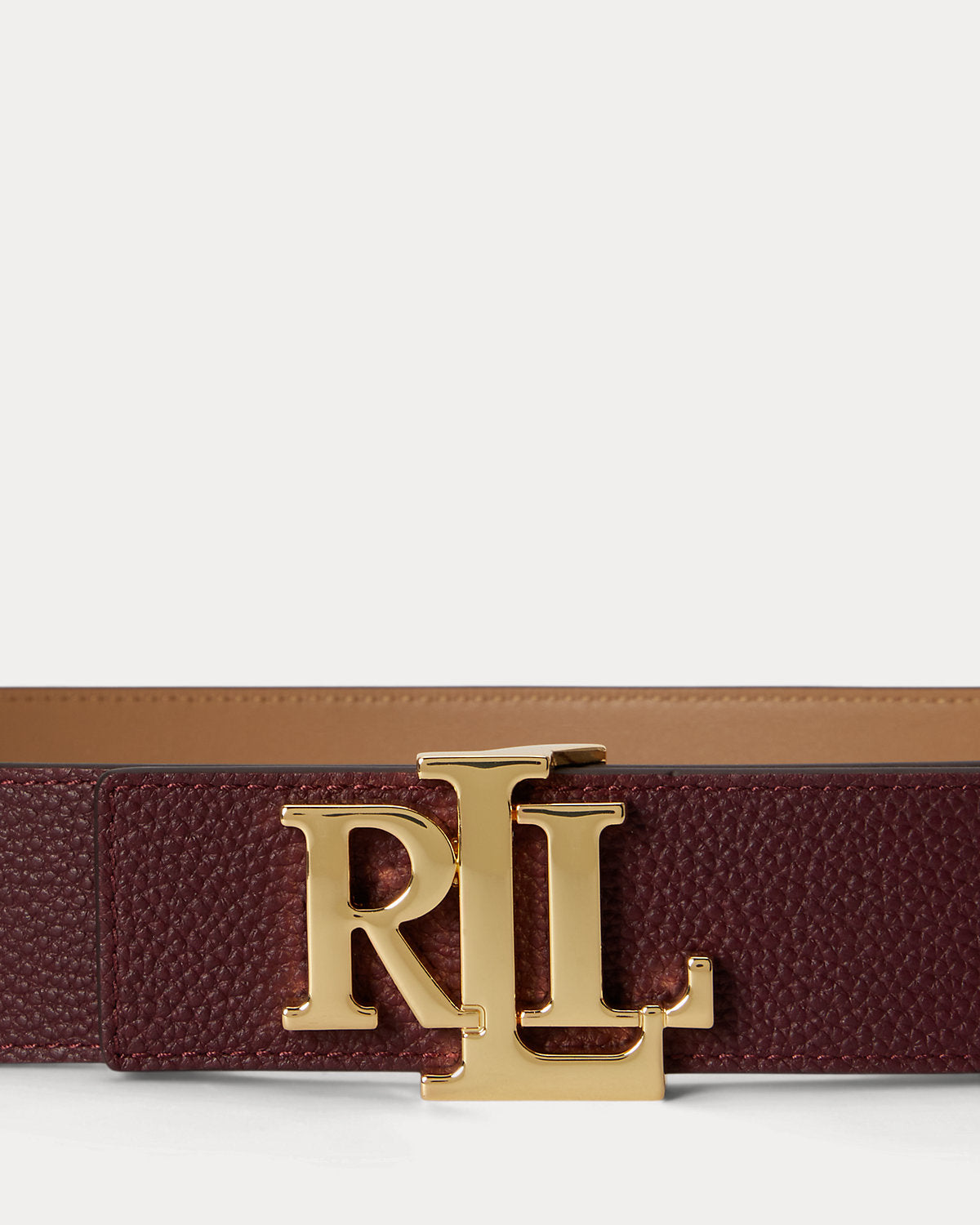 Logo Reversible Leather Wide Belt