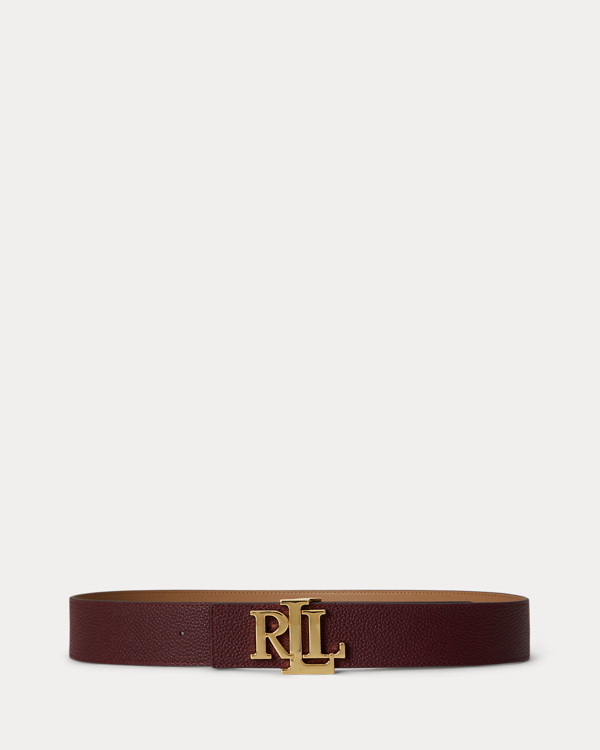 Logo Reversible Leather Wide Belt