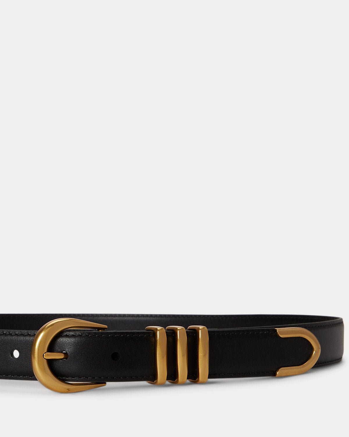 Metal-Keeper Leather Skinny Belt