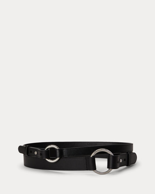 Leather O-Ring Stacked Wide Belt