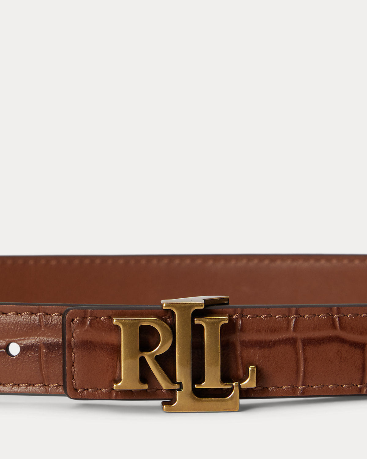 Logo Reversible Embossed Skinny Belt