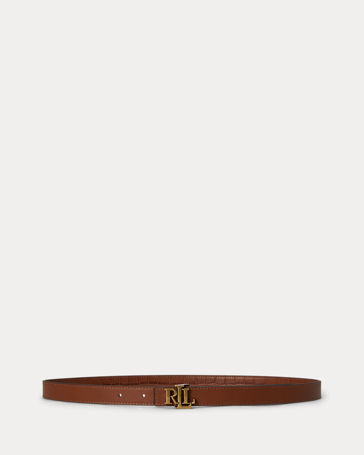 Logo Reversible Embossed Skinny Belt