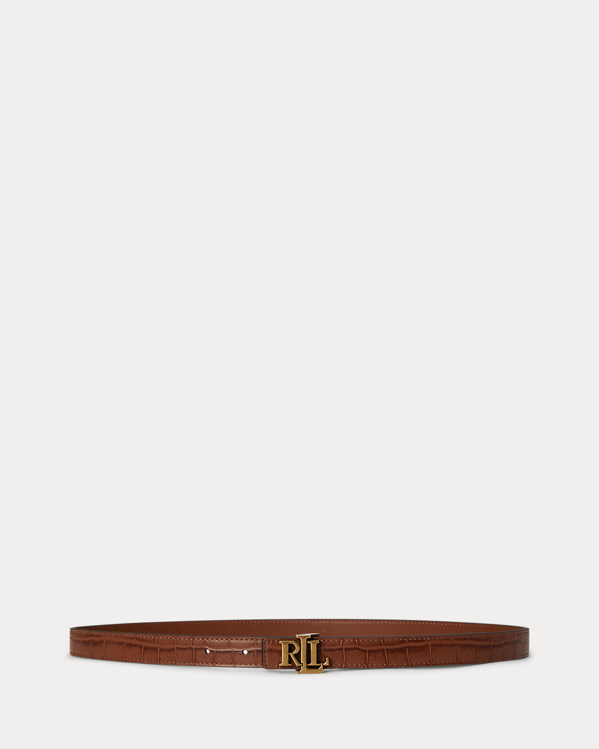 Logo Reversible Embossed Skinny Belt