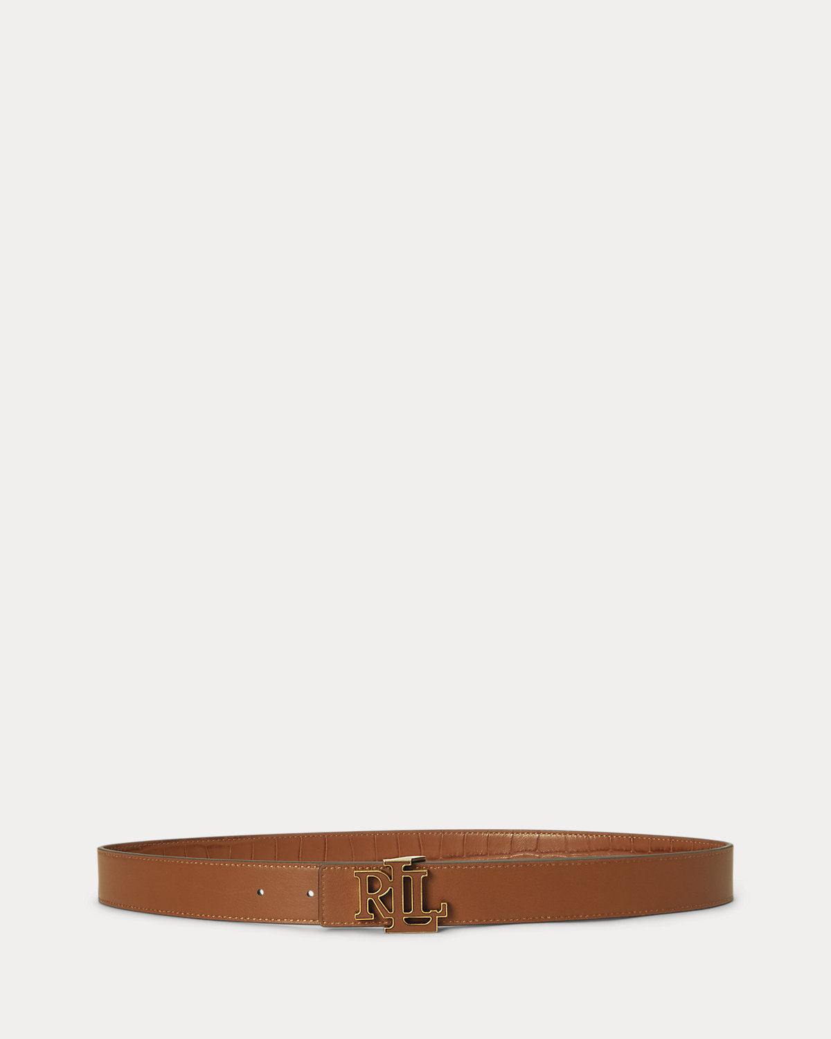 Logo Reversible Croc-Embossed Belt