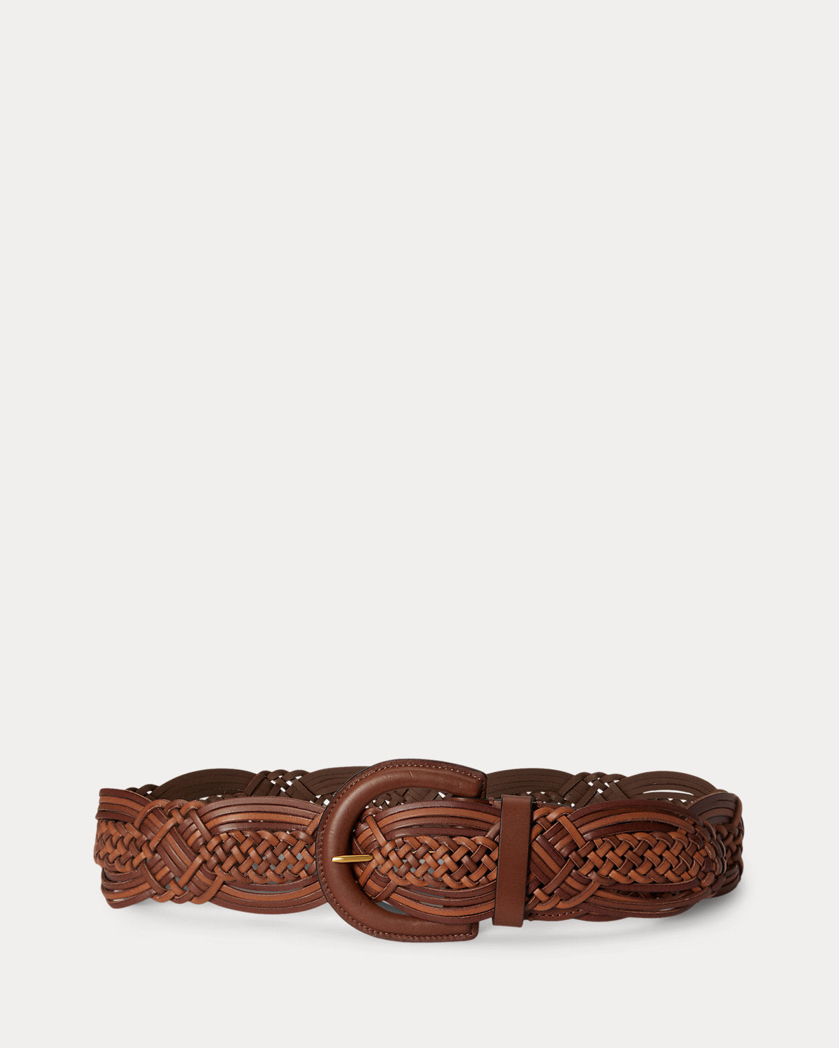 Braided Vachetta Leather Wide Belt