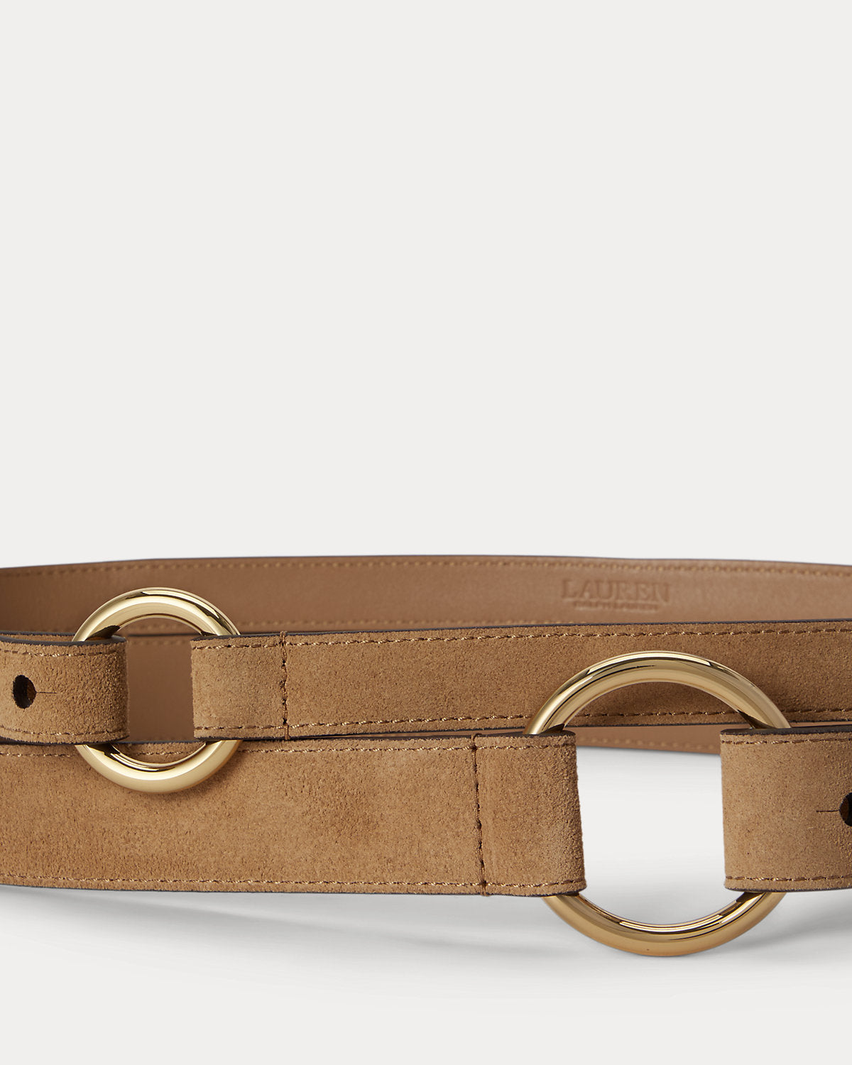 Suede O-Ring Stacked Wide Belt