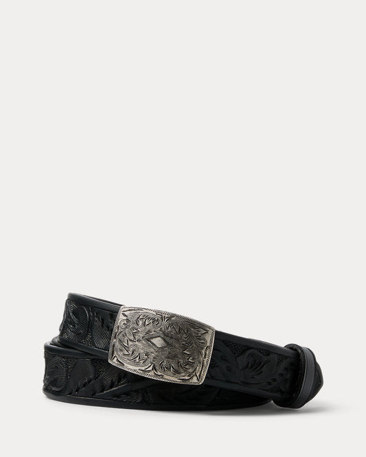 Hand-Tooled Leather Belt