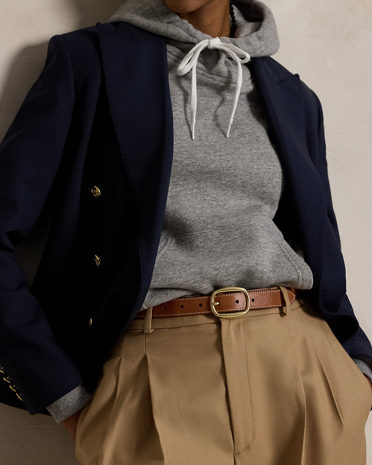 Oval-Buckle Skinny Leather Belt