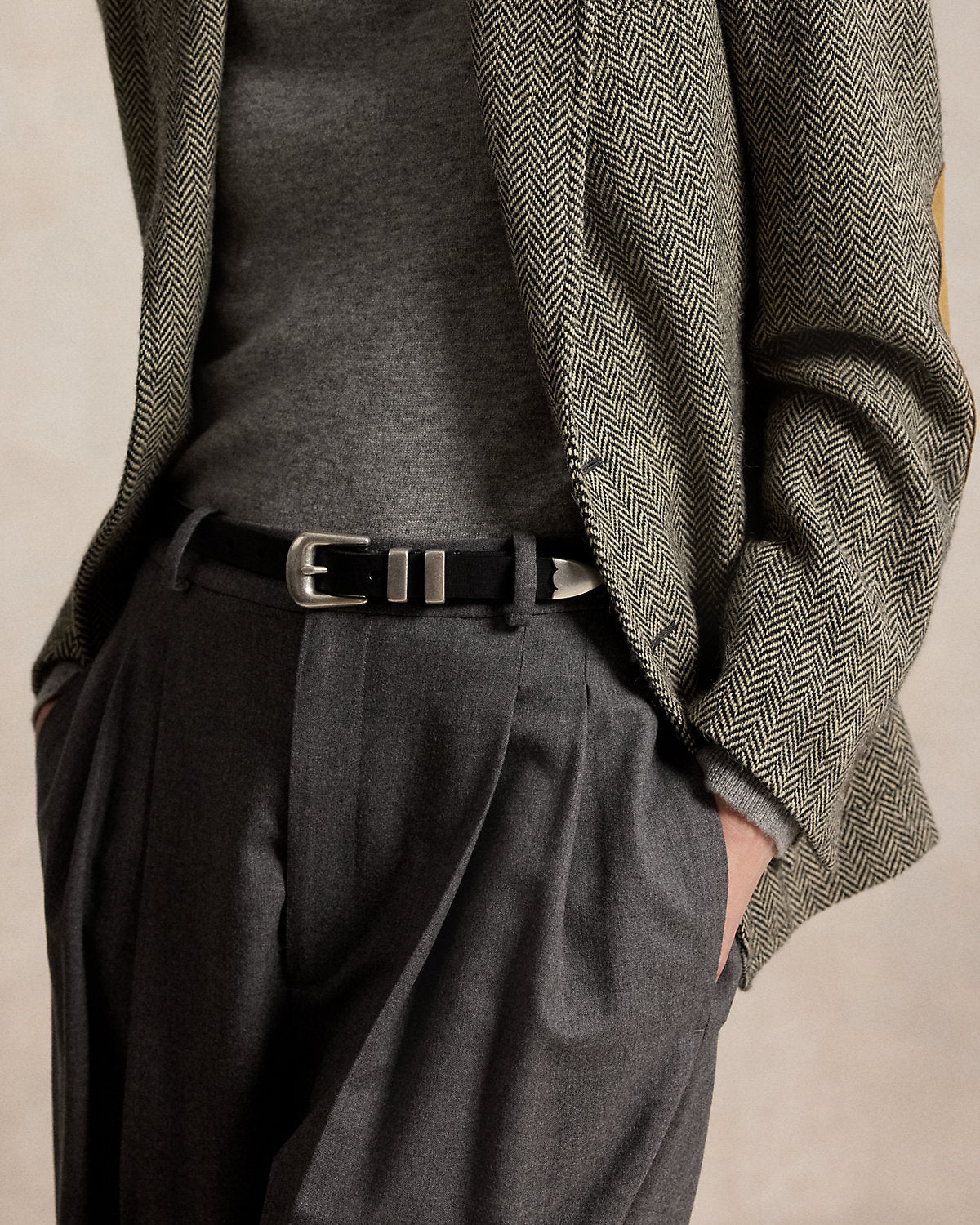 Western Distressed Leather Belt