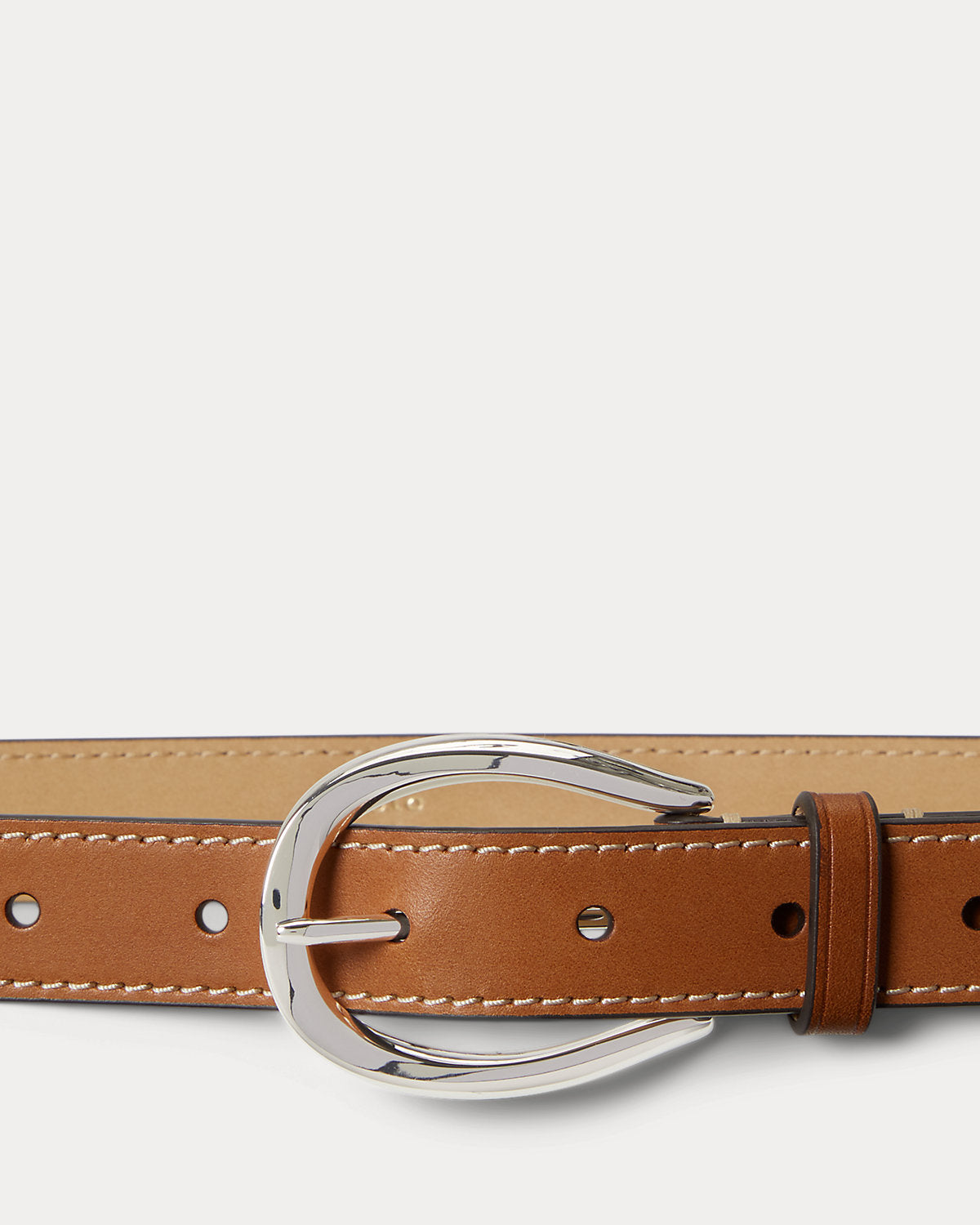 Stirrup-Buckle Leather Belt