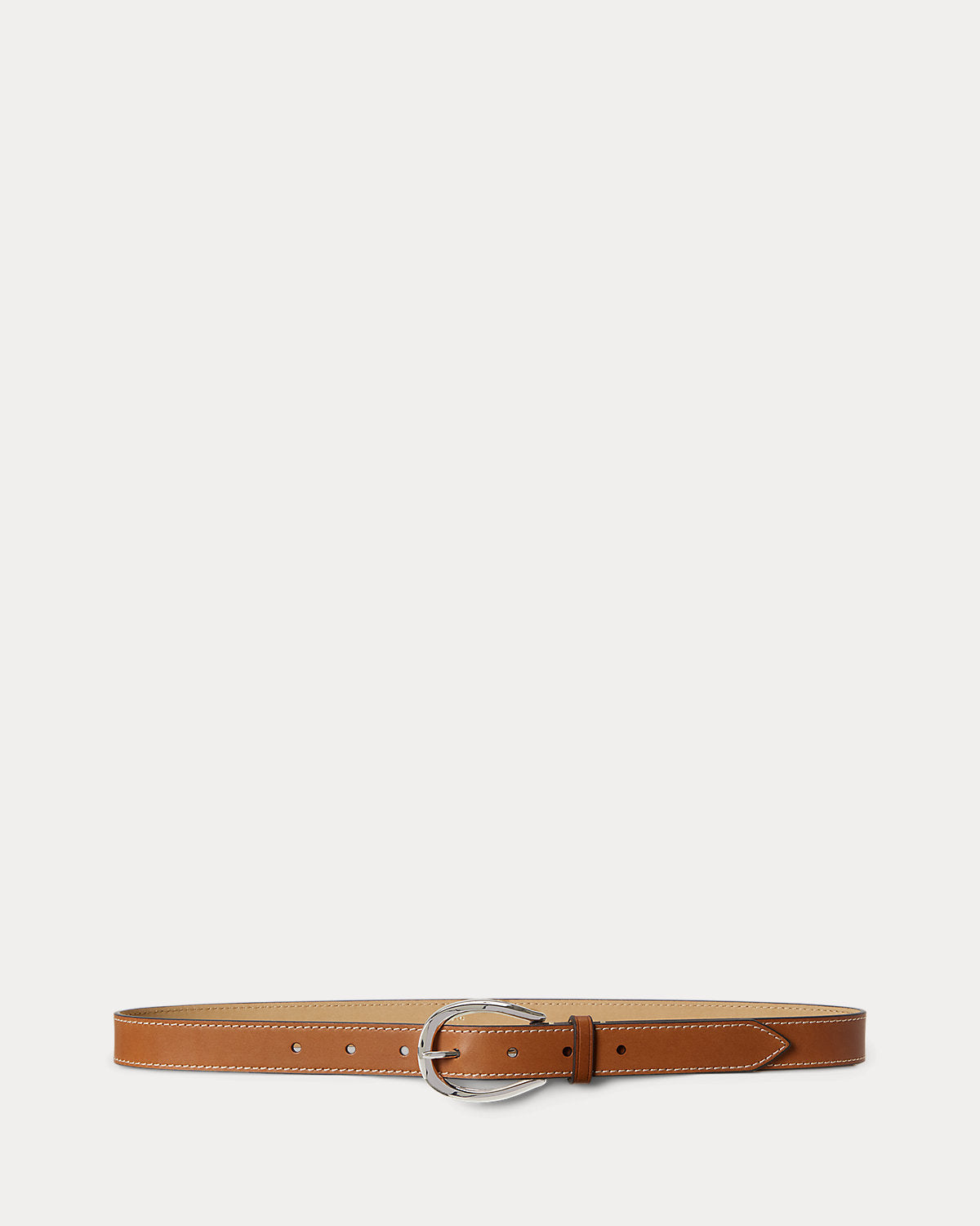 Stirrup-Buckle Leather Belt