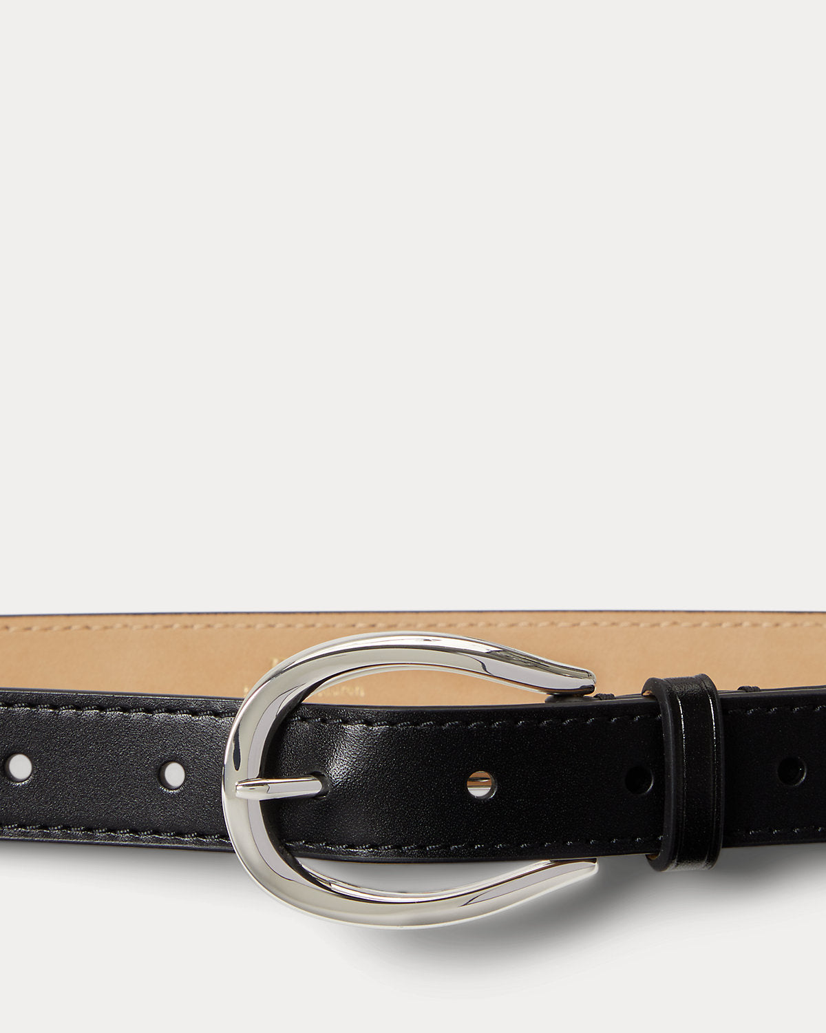 Stirrup-Buckle Leather Belt