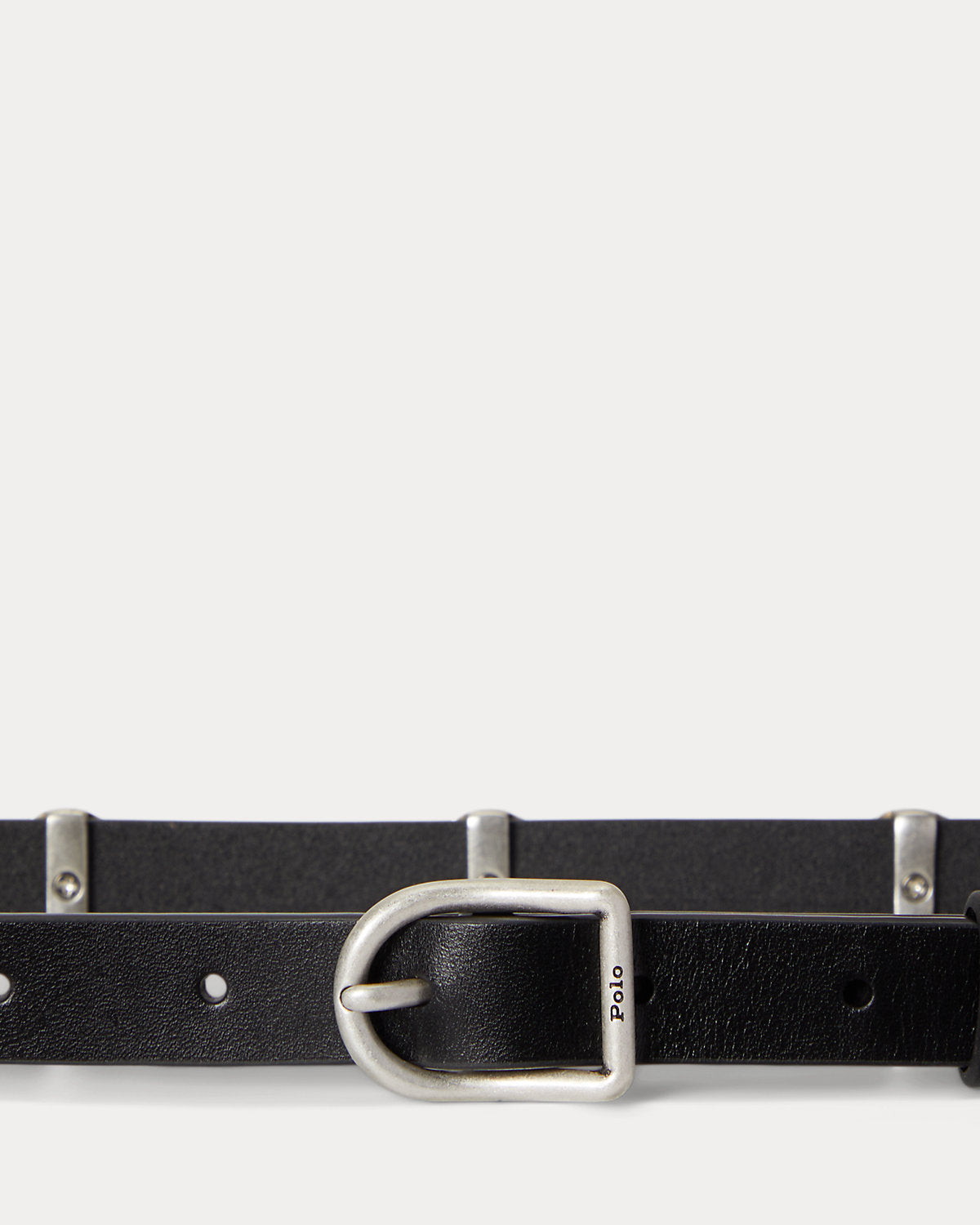 Dome-Studded Leather Belt