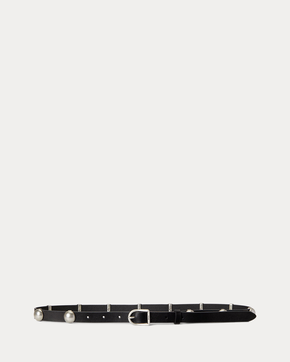 Dome-Studded Leather Belt