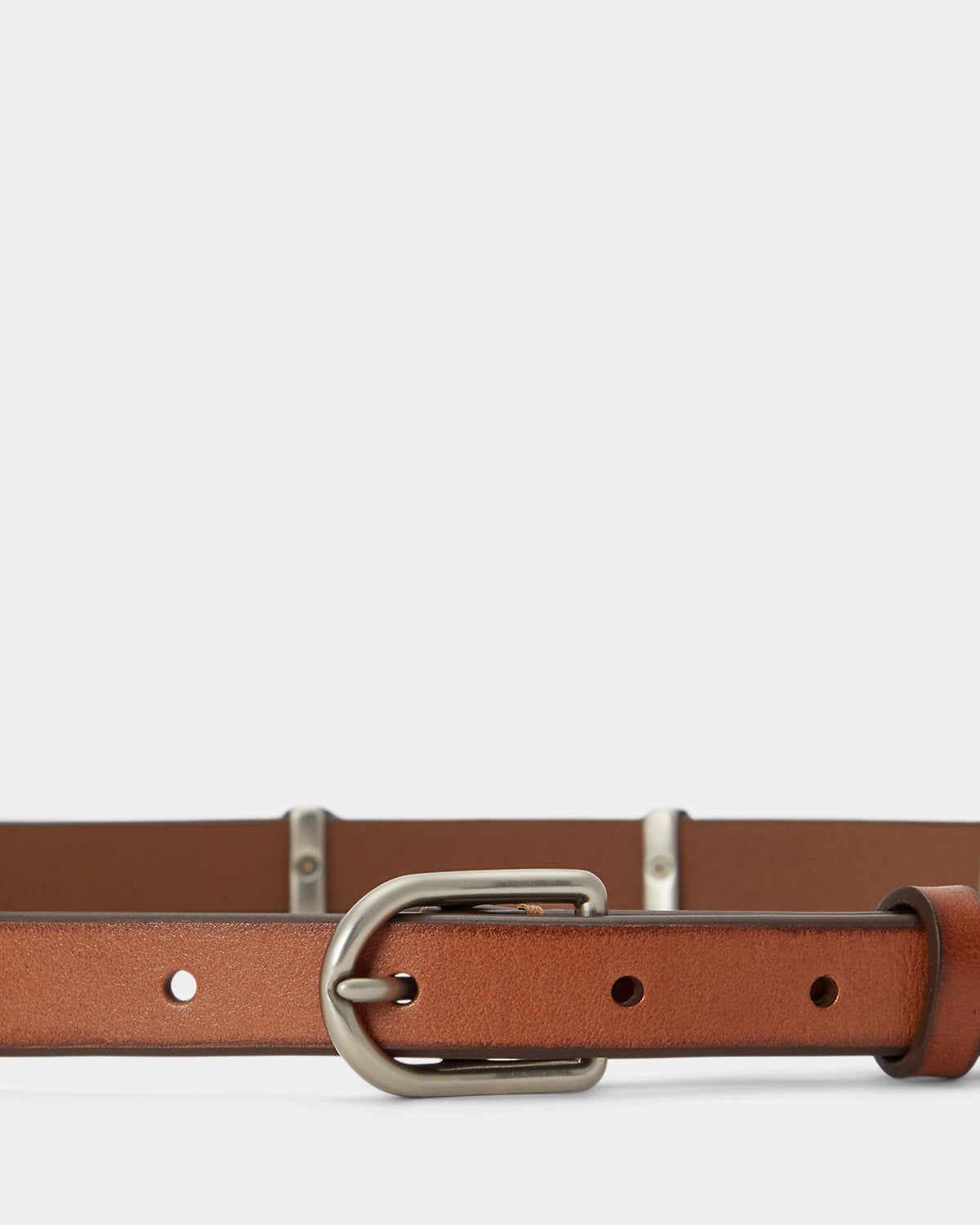 Dome-Studded Leather Belt