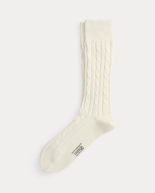 Cable-Knit Cotton-Blend Socks