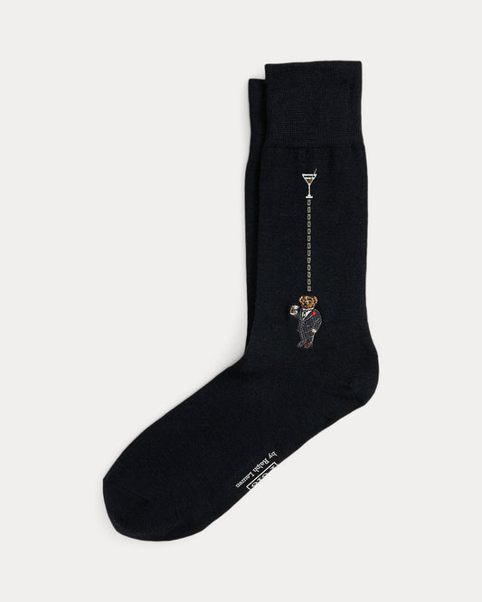 Bear Wool-Blend Dress Socks