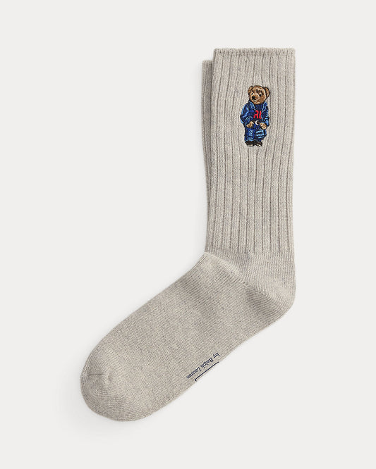Bear Cotton-Blend Crew Socks