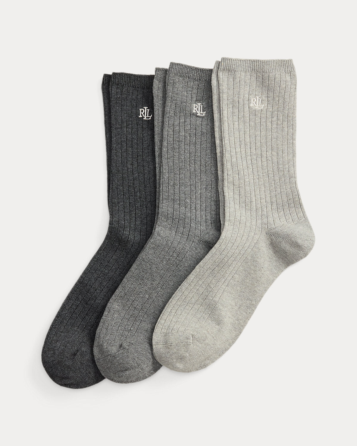 Rib-Knit Cotton-Blend Crew Sock 3-Pack