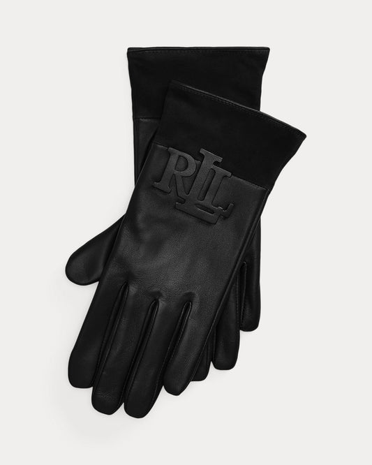 Logo-Trim Sheepskin Tech Gloves