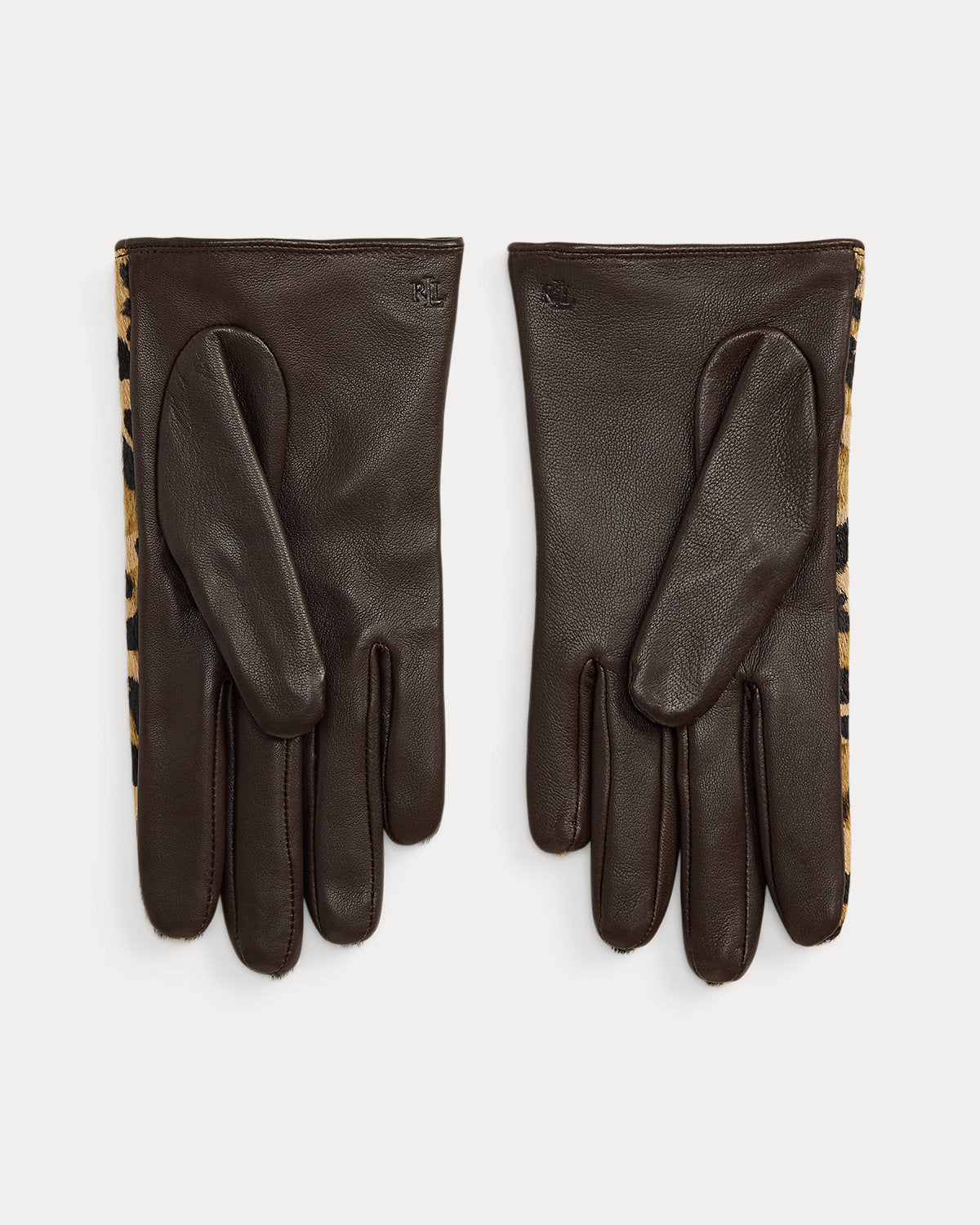 Ocelot-Print Haircalf & Sheepskin Gloves