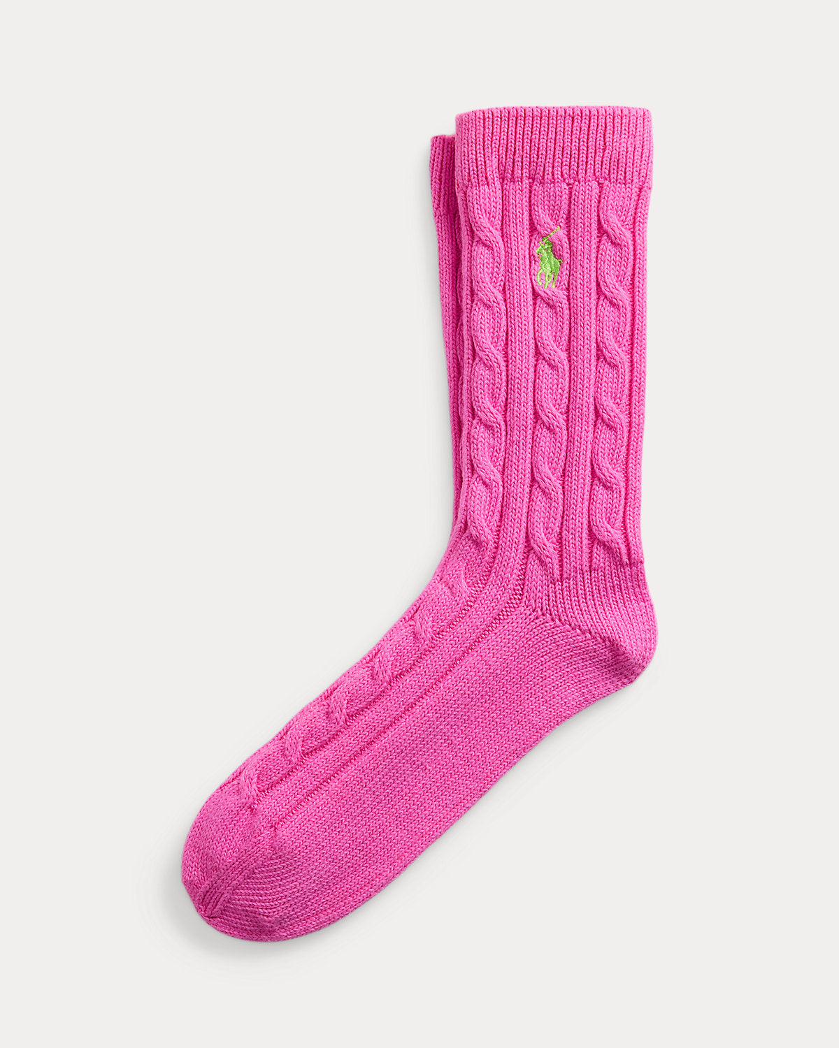 Cable-Knit Crew Socks