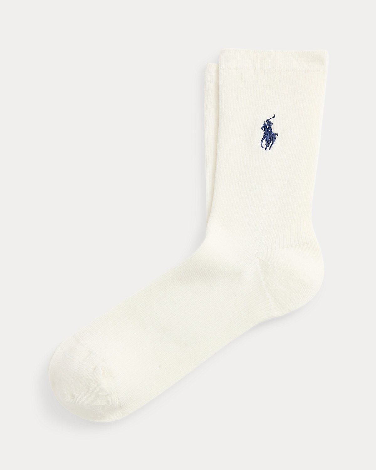 Cotton-Blend Ribbed Crew Socks