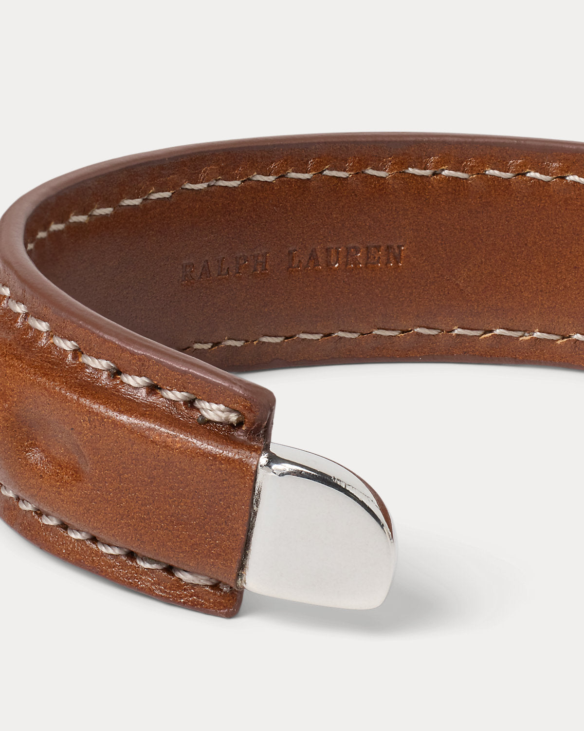 Calfskin-Wrapped Sterling Silver Cuff