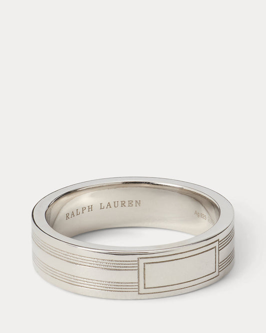 Sterling Silver Engine-Turned Ring