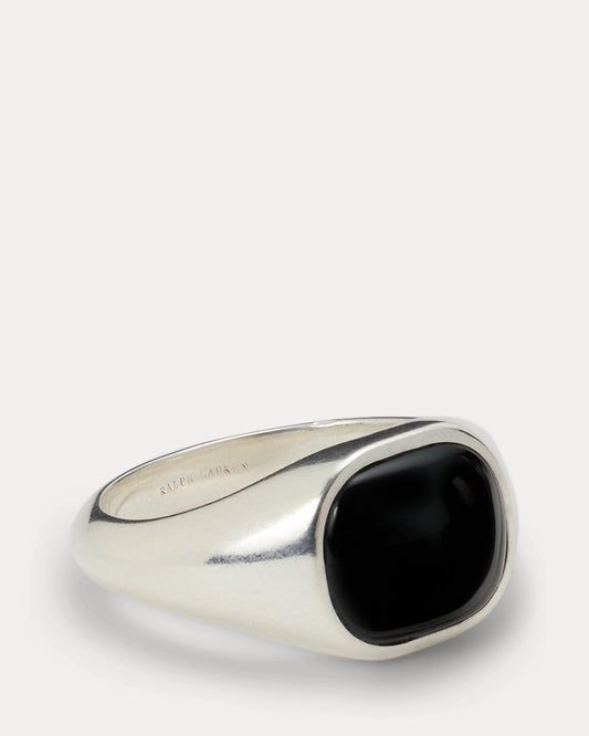Sterling Silver & Onyx Signet Ring