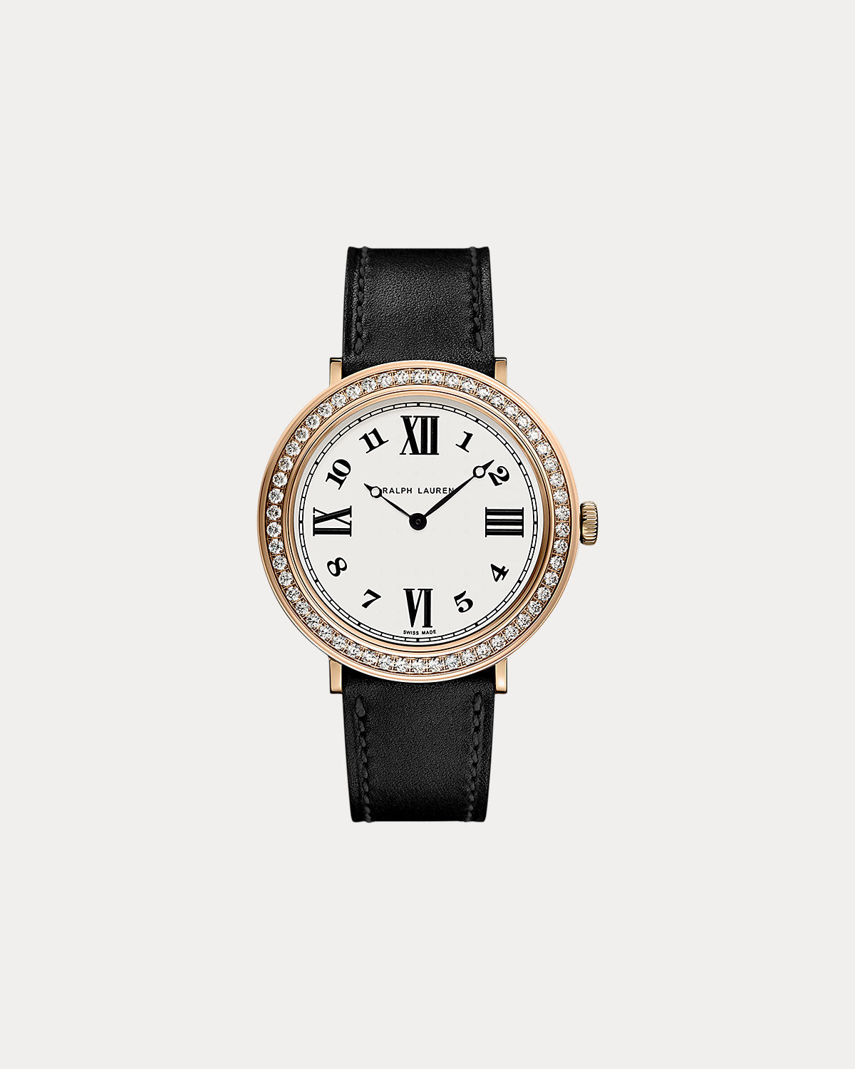 32 MM Rose Gold Watch With Diamond Bezel