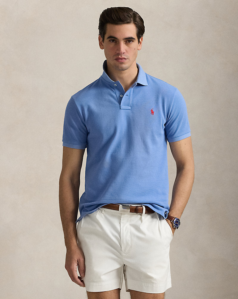 The Iconic Mesh Polo Shirt Campus Blue