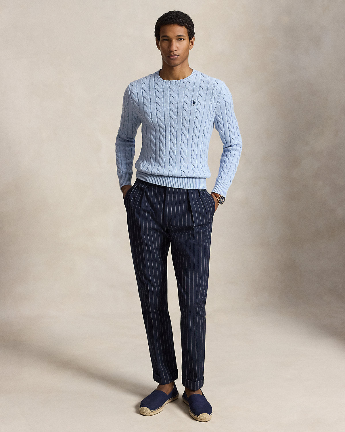 Cable-Knit Cotton Sweater