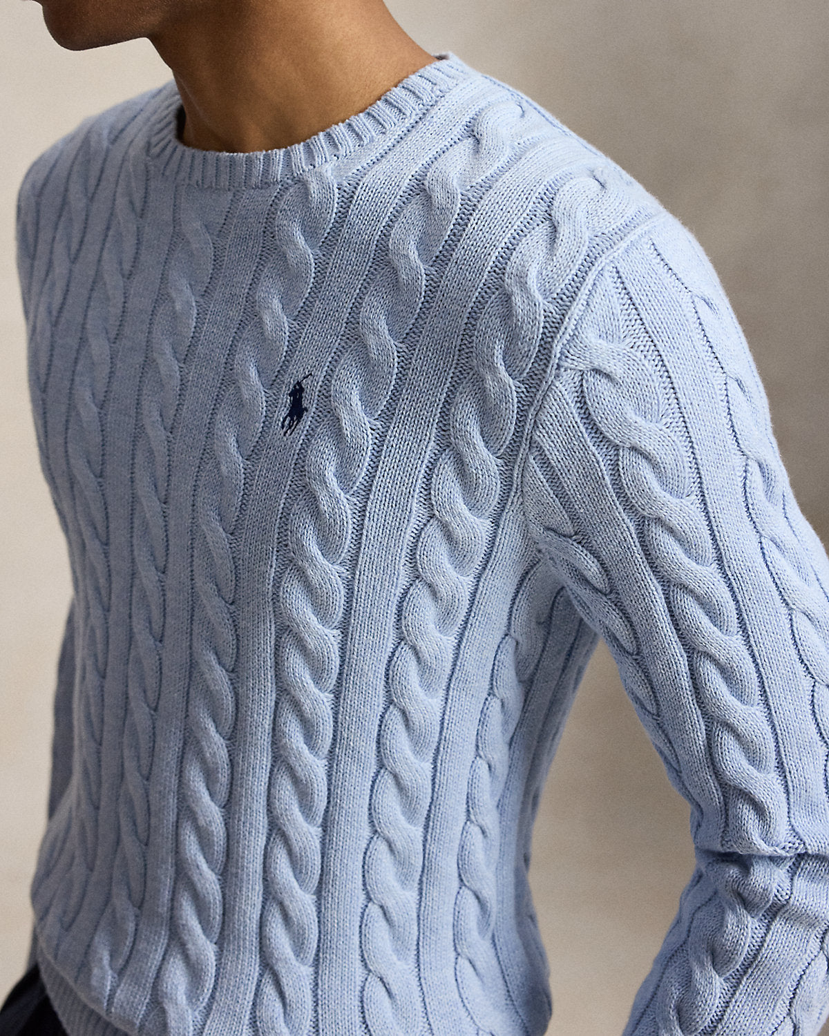 Cable-Knit Cotton Sweater