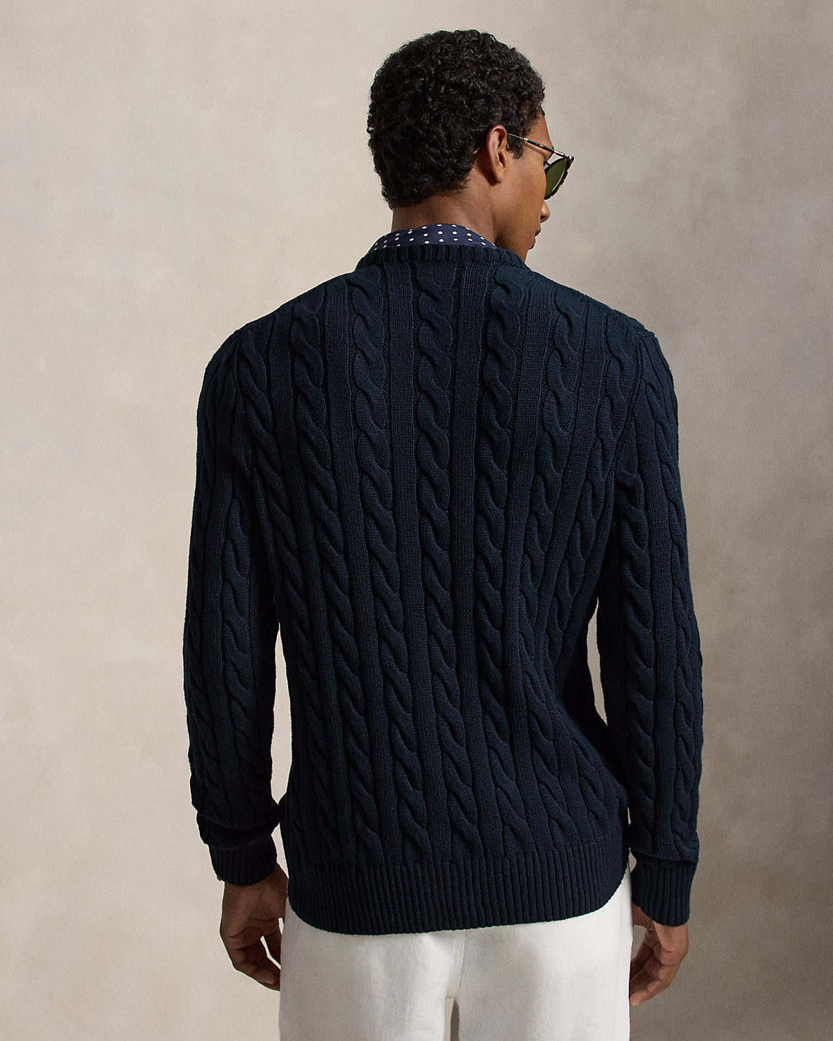 Cable-Knit Cotton Sweater