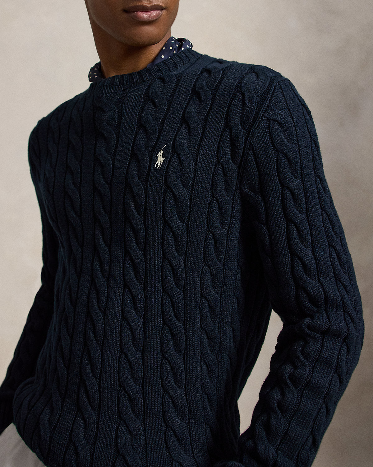 Cable-Knit Cotton Sweater