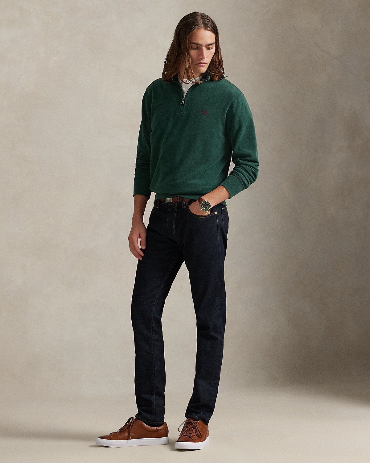 Luxury Jersey Quarter-Zip Pullover