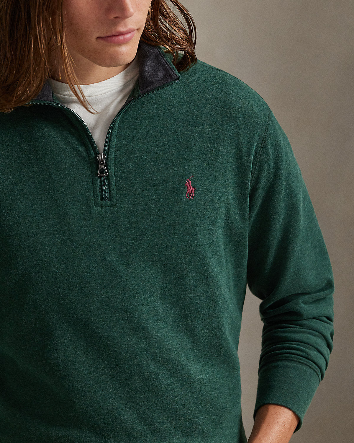 Luxury Jersey Quarter-Zip Pullover
