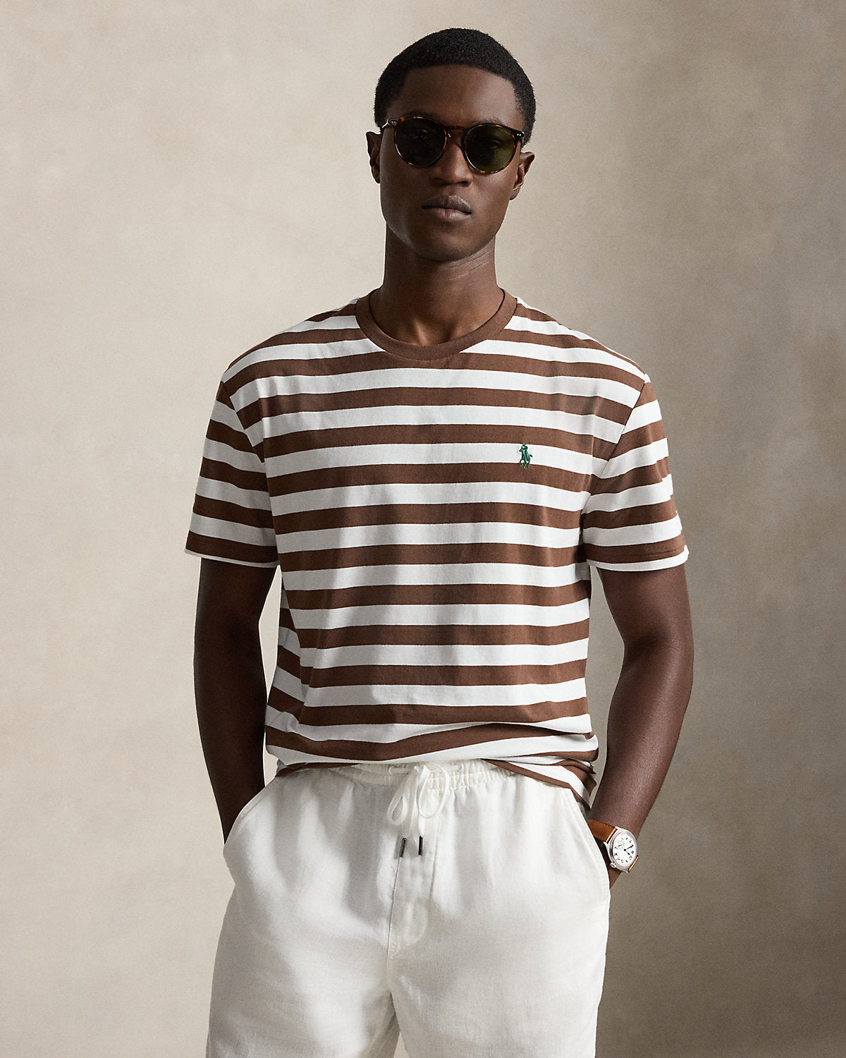 Classic Fit Striped Jersey T-Shirt