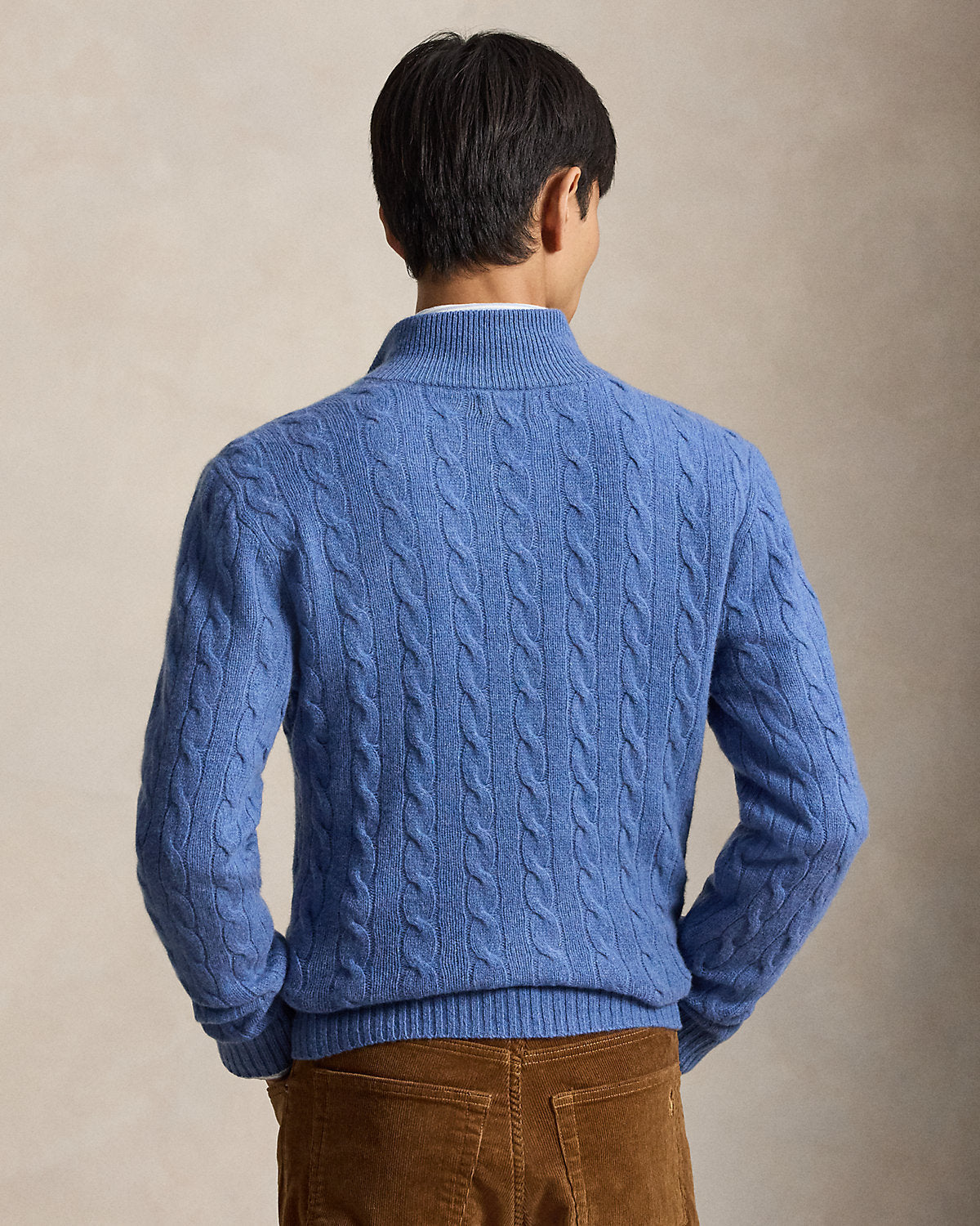 Cable-Knit Quarter-Zip Sweater